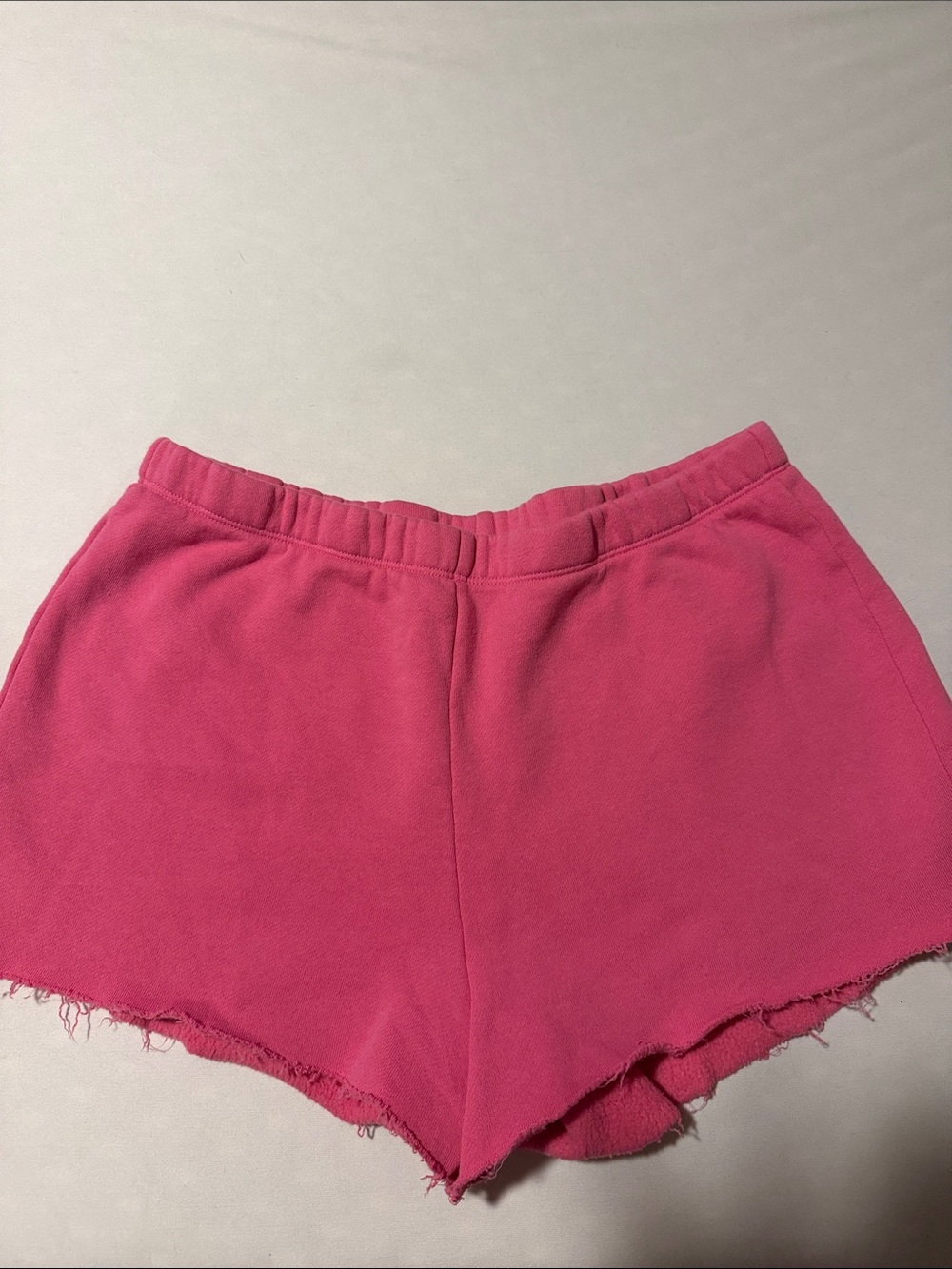 PacSun Hot Pink Raw-Hem Athletic Shorts